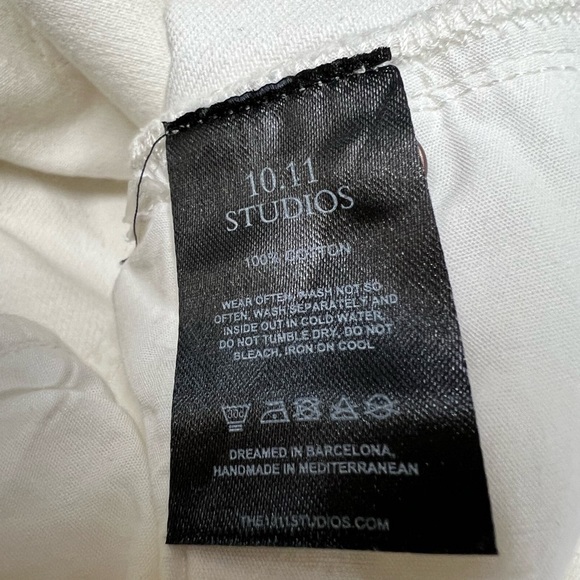 NWT 10.11 STUDIOS Elisa Ingenue Mid-Rise Straight Jean White 28 - Picture 11 of 11